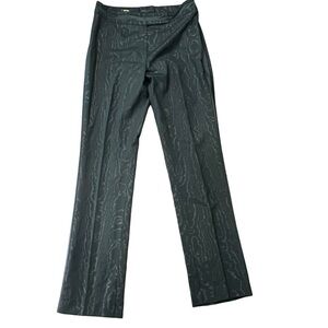 Escada Black Straight Leg Pants Wood Grain